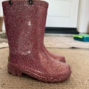 Western Chief Pink Glitter Rain Boots